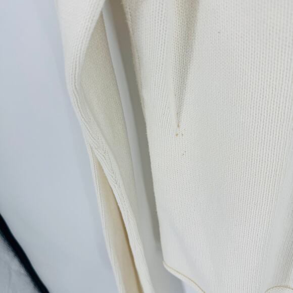 Vintage Tommy Hilfiger Cream Knit Sweater Flag Logo Crewneck Size L (Runs Small) - Picture 7 of 10